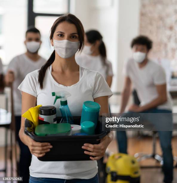 Janitor Mask 328 Janitor Cleaning With Mask Stock Photos, High-Res Pictures, and ...