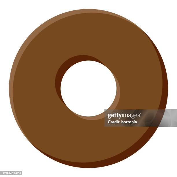 chocolate donut icon on transparent background - chocolate donuts stock illustrations