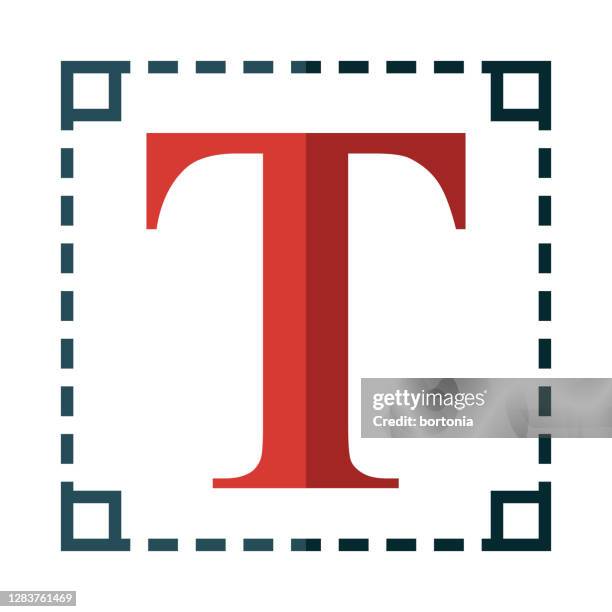 typography icon on transparent background - text box stock illustrations