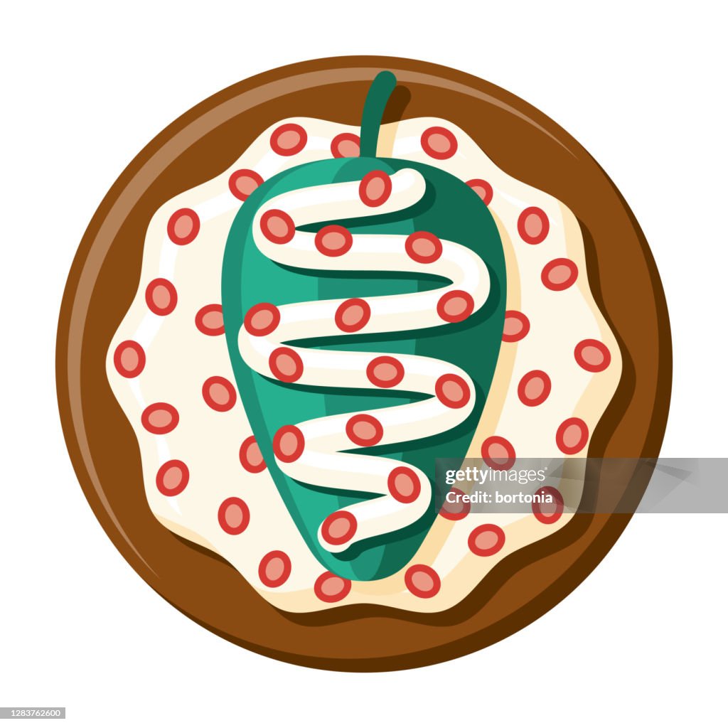 Ícone chiles en nogada em fundo transparente