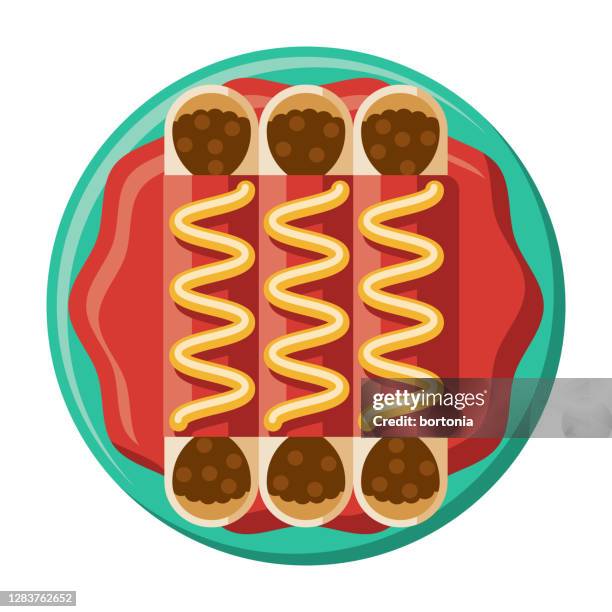 enchiladas icon on transparent background - enchiladas stock illustrations
