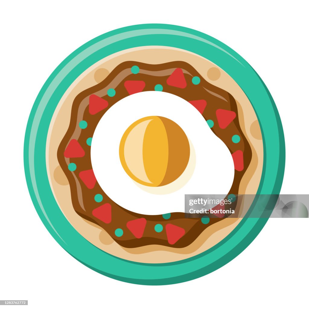 Huevos Rancheros Icon on Transparent Background