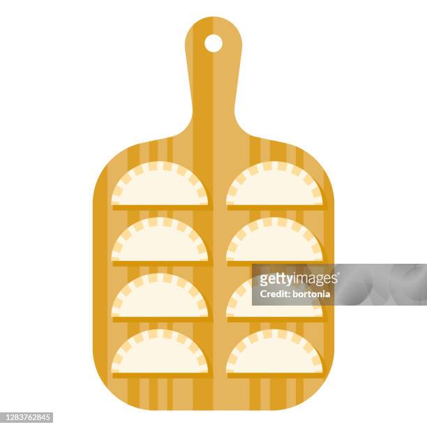 pastel de queijo icon on transparent background - dumplings stock illustrations