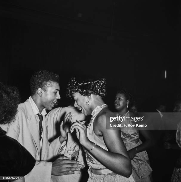 Couple dancing at the Audubon Ballroom in Manhattan, New York City, circa 1956.