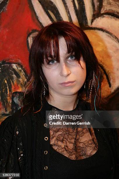 Anna Abramovich attends the private view of David Bailey's art exhibition 'Hitler Killed the Duck' at Scream Gallery on October 6, 2011 in London,...