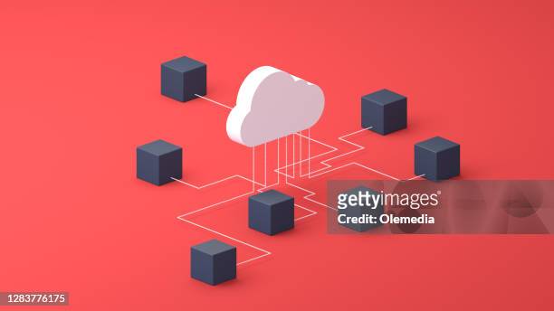 abstraktes cloud-computing-technologiekonzept - sicherungskopie stock-fotos und bilder