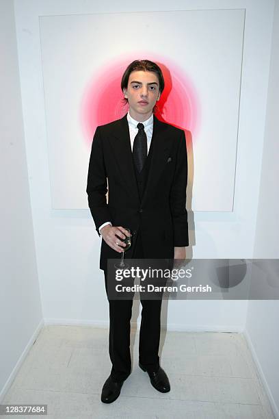 Sascha Bailey attends the private view of David Bailey's art exhibition 'Hitler Killed the Duck' at Scream Gallery on October 6, 2011 in London,...