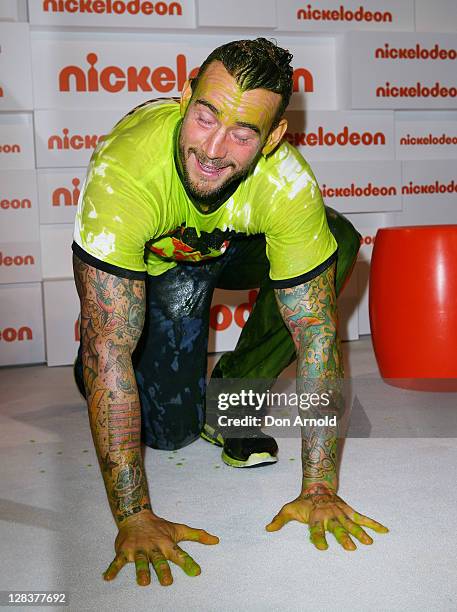 Punk poses in the Awards Room at the 2011 Nickelodeon Kid's Choice Awards at the Sydney Entertainment Centre on October 7, 2011 in Sydney, Australia.