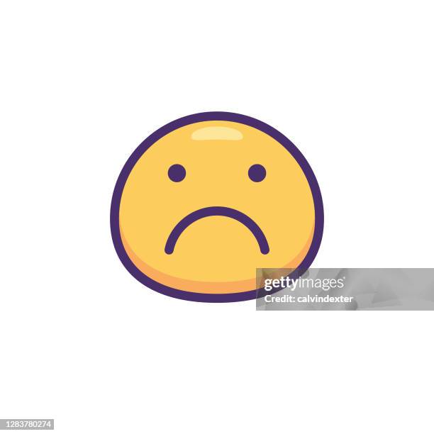 stockillustraties, clipart, cartoons en iconen met emoticon bubble hoofd contour lijn - grimacing