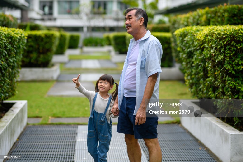 She enjoys talking to her grandfather