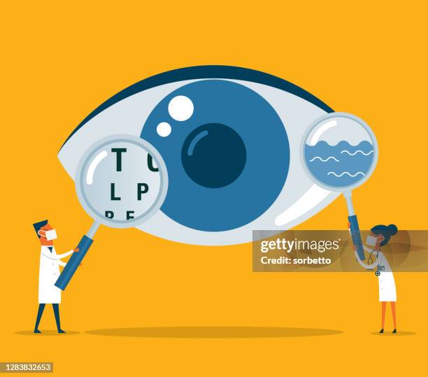 eyesight - eye cross section stock illustrations