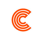 C Lines Geometric Vector Logo