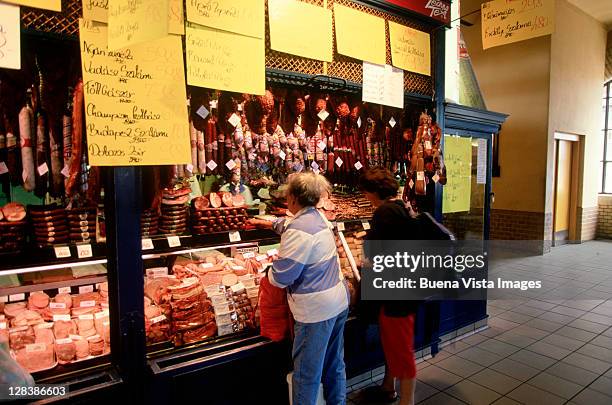 the market hall, budapest, hungary - hungary food stock pictures, royalty-free photos & images