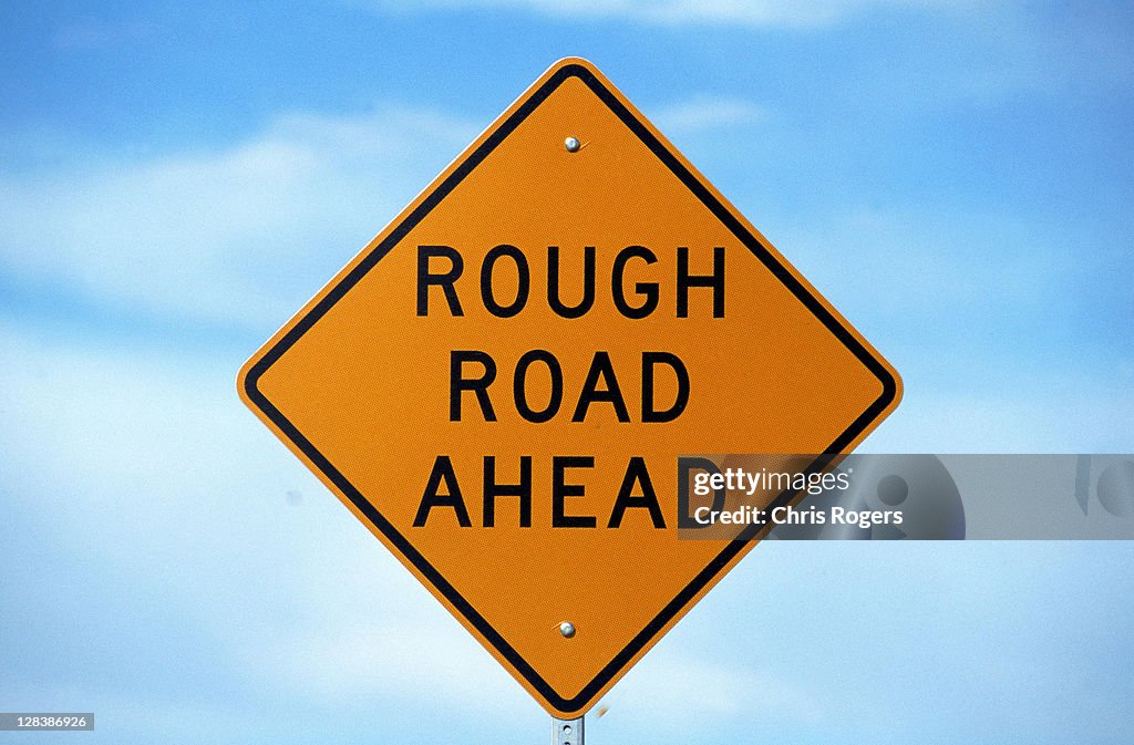 'Rough Road Ahead' road sign