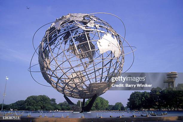 unisphere, flushing meadow park, ny - queens nova iorque imagens e fotografias de stock