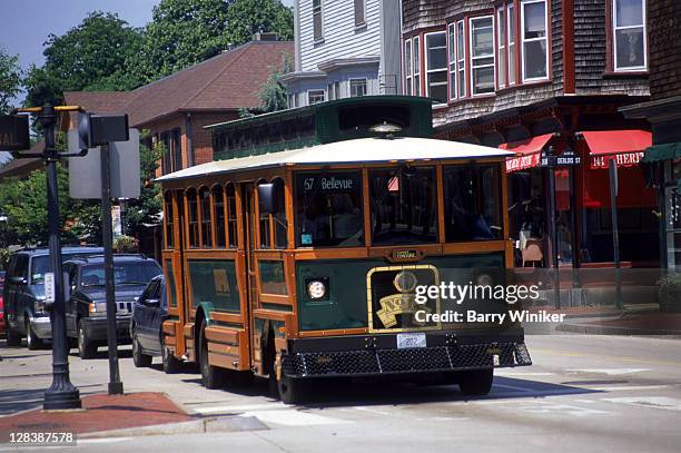trolley, newport, ri - rhode island stock pictures, royalty-free photos & images