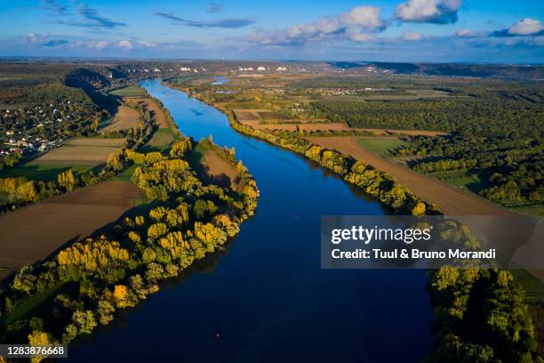 france, normandy, les andelys, the seine river - normandy stock pictures, royalty-free photos & images