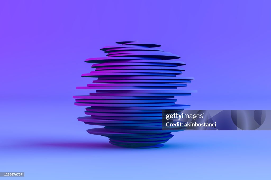 Gelaagde geometrische vormbol