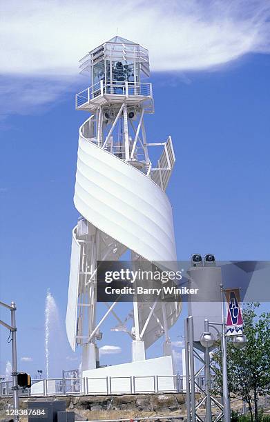 lighthouse sculpture, atlantic city, nj - nj lighthouse stock pictures, royalty-free photos & images