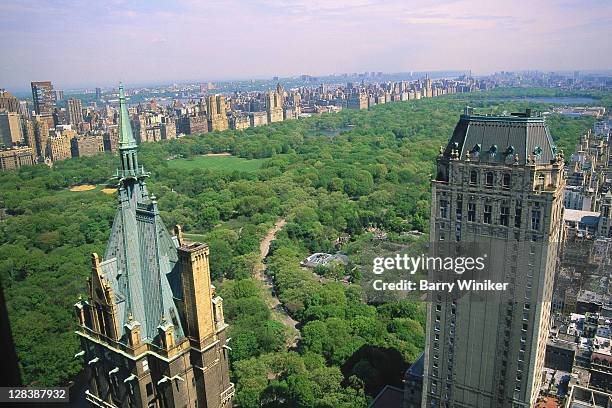 nyc, sherry netherland tower and pierre hotel - pierre hotel manhattan fotografías e imágenes de stock