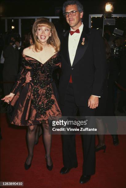 American actress and comedian Shelley Long and her husband, Bruce Tyson, attend the 14th Annual CableACE Awards, held at Pantages Theater in Los...