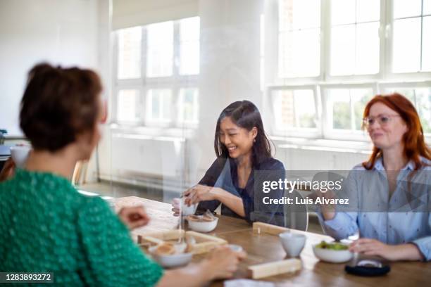 Social Distance Lunch Office Lunch Social Distance Photos and Premium High Res Pictures ...