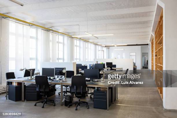 modern open plan office interior - empty small office stock pictures, royalty-free photos & images