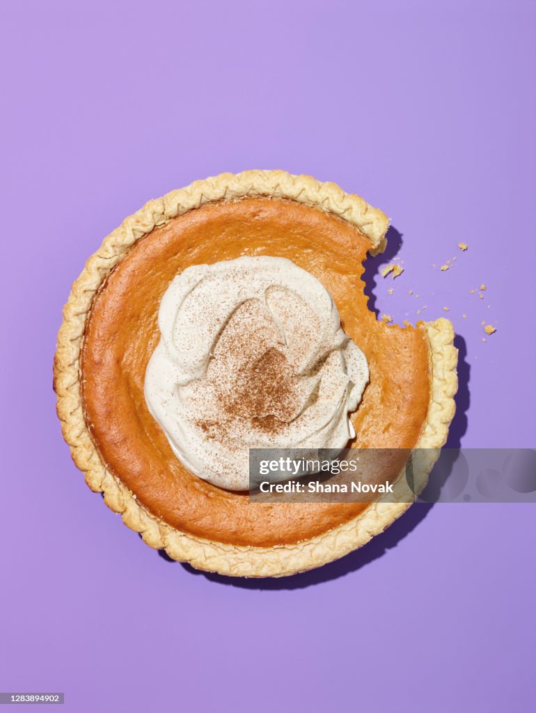 Fresh Baked Pumpkin Pie with Cinnamon Whipped Cream
