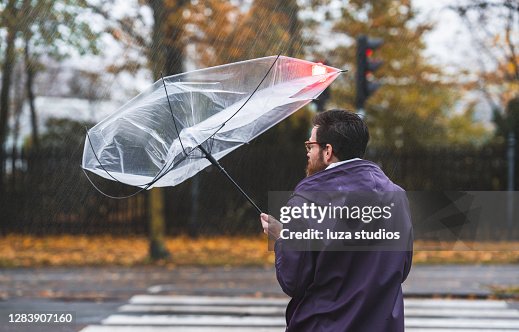 Umbrella caught in the wind Umbrella caught in the wind