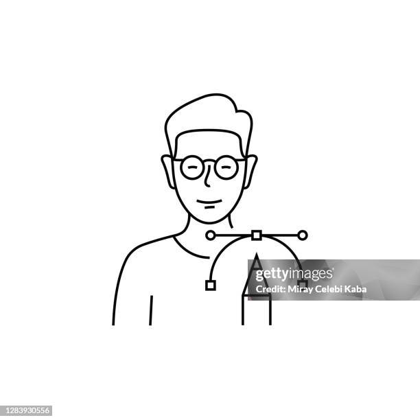 designer line icon - designer clothes stock illustrations