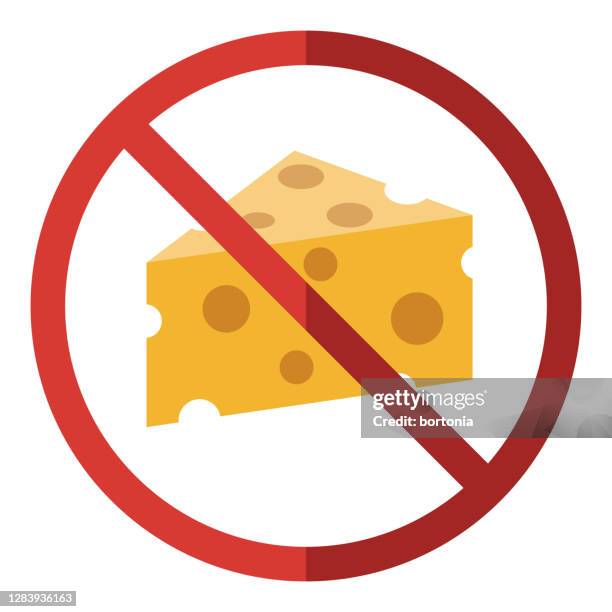 dairy allergy icon on transparent background - dairy free cheese stock illustrations