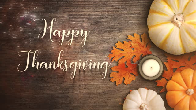 "Happy Thanksgiving" 3D Motion Graphic