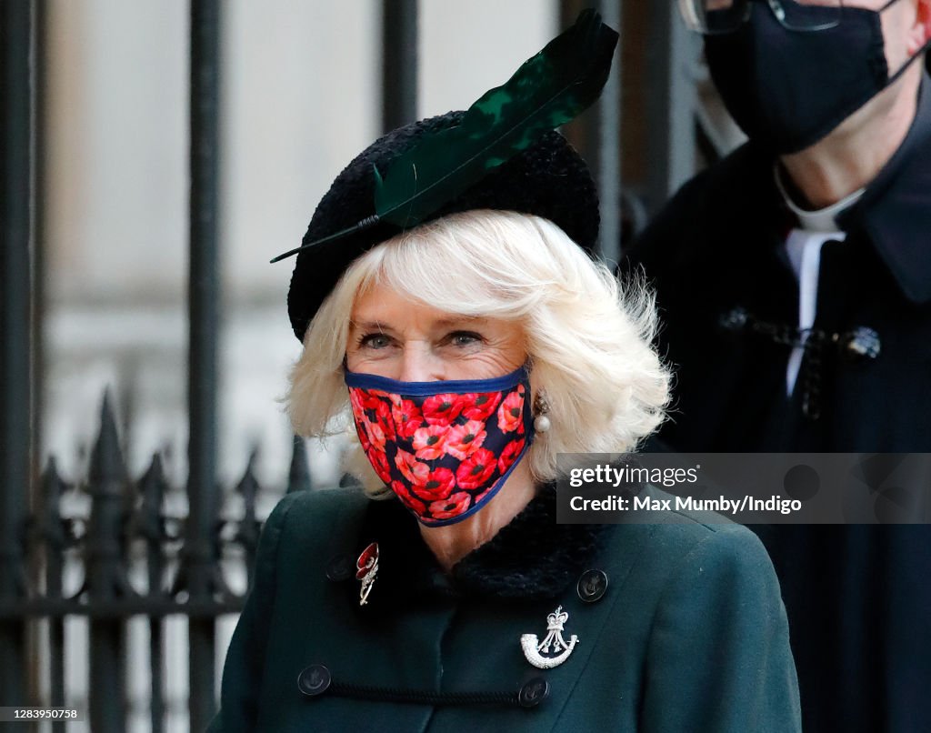 The Duchess Of Cornwall Attends The 92nd Field Of Remembrance At Westminster Abbey