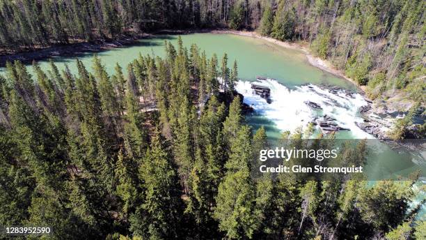 aerial fraser river rapids - fraser foto e immagini stock