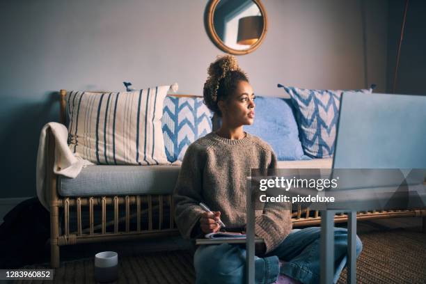 she's one determined digital nomad - head in the clouds stock pictures, royalty-free photos & images