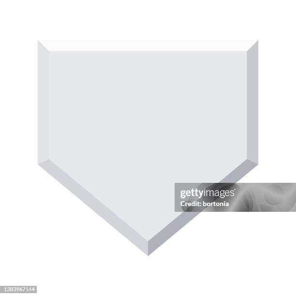 home base icon auf transparentem hintergrund - baseball base stock-grafiken, -clipart, -cartoons und -symbole