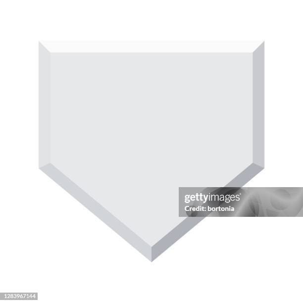 home base icon on transparent background - 3rd base stock illustrations