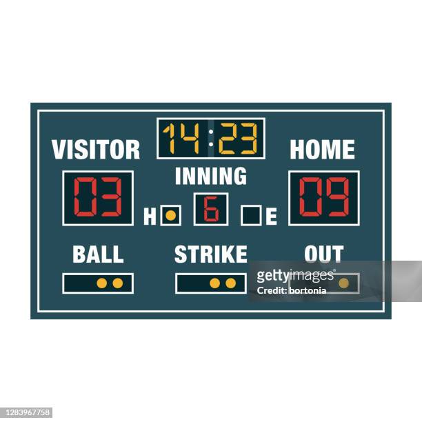 baseball scoreboard icon on transparent background - scoring stock illustrations
