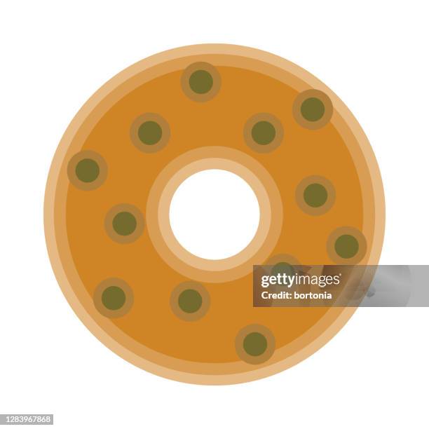 medu vada icon on transparent background - fritter stock illustrations