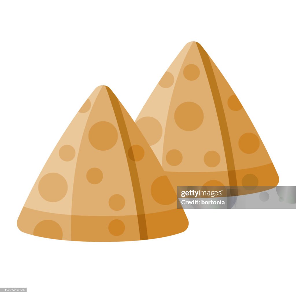 Samosas Icon on Transparent Background