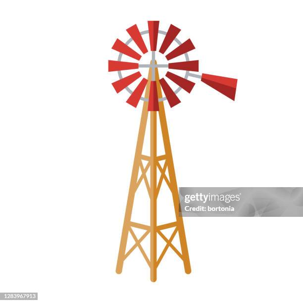 weather vane icon on transparent background - windmill isolated stock illustrations