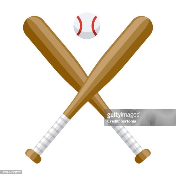 baseball icon on transparent background - baseball bats stock illustrations