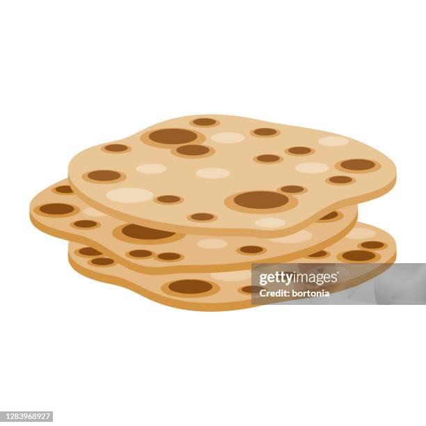 naan icon on transparent background - naan stock illustrations