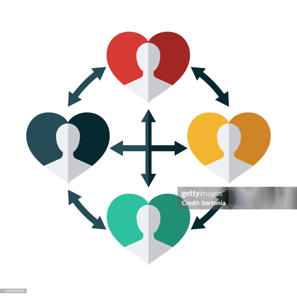 Online Dating Icon on Transparent Background