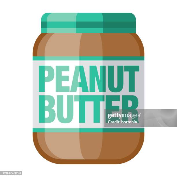 peanut butter icon on transparent background - peanut butter stock illustrations