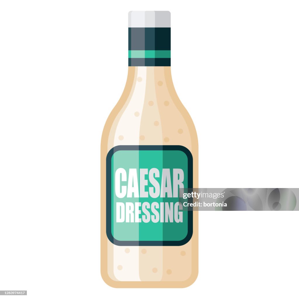 Caesar Salad Dressing Icon on Transparent Background
