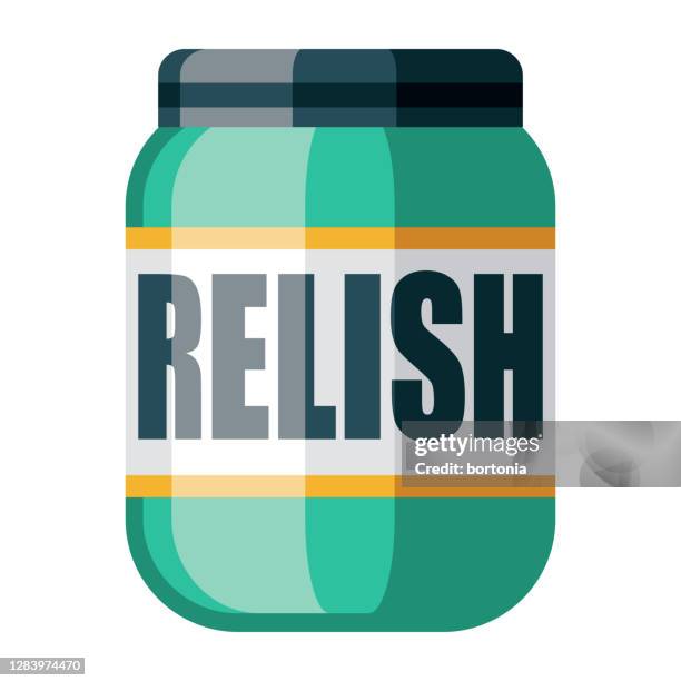 relish icon on transparent background - relish stock illustrations