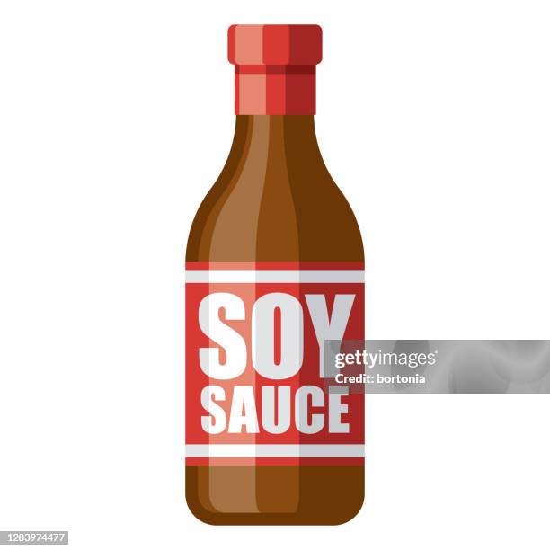 soy sauce icon on transparent background - soy sauce stock illustrations