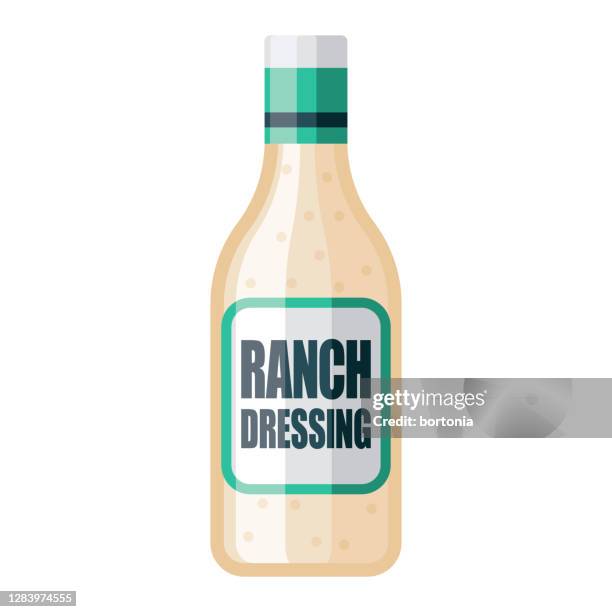 ranch salad dressing icon on transparent background - buttermilk stock illustrations