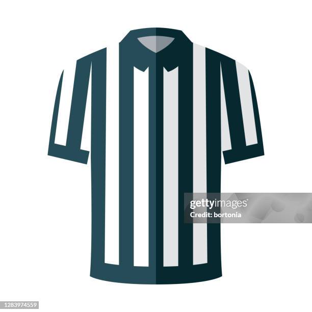 referee jersey icon on transparent background - referee stripes stock illustrations